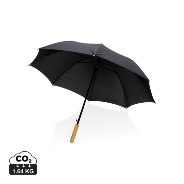 Logo trade mainostuote kuva: 23" Impact AWARE™ RPET 190T auto-open bambusateenvarjo