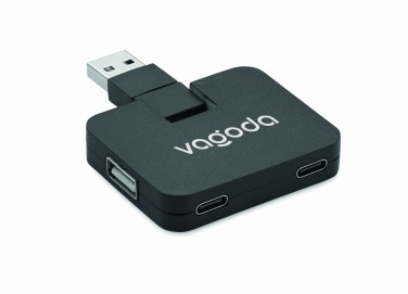 Logotrade mainoslahjat ja liikelahjat tuotekuva: 4-porttinen USB-keskitin