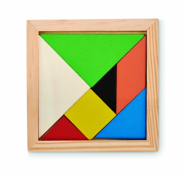 Logo trade liikelahjat tuotekuva: Tangram-palapeli puusta