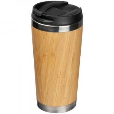 Logo trade mainoslahjat ja liikelahjat kuva: Ruostumattomasta teräksestä valmistettu muki BAMBOOGARDEN 400 ml