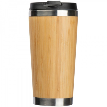 Logo trade mainostuotet tuotekuva: Ruostumattomasta teräksestä valmistettu muki BAMBOOGARDEN 400 ml