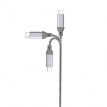 Logo trade liikelahjat tuotekuva: Nailoninen tiedonsiirtokaapeli LK30 Type - C Quick Charge 3.0