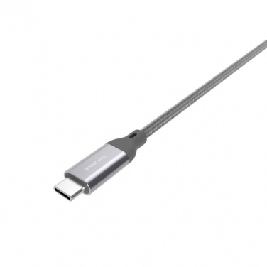 Logo trade liikelahja kuva: Nailoninen tiedonsiirtokaapeli LK30 Type - C Quick Charge 3.0