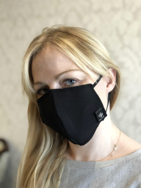 Logotrade liikelahjat mainoslahjat tuotekuva: BLACK-BLACK puuvillamaski 140116500