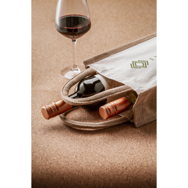 Logotrade mainoslahja ja liikelahja kuva: Juuttikangas Double Wine Bag