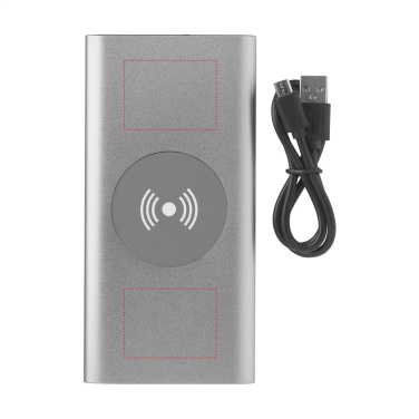 Logo trade liikelahjat mainoslahjat kuva: Alumiininen 8000 Wireless Powerbank langaton laturi