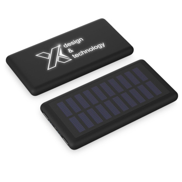 Logo trade mainostuotet tuotekuva: SCX.design P30 8000 mAh solar varavirtalähde, valaistuva