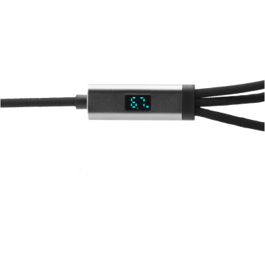 Logo trade mainoslahja kuva: SCX.design C53 100 W:n rPET-muovista valmistettu ultranopea 5-in-1-latauskaapeli
