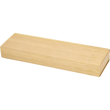 Logo trade mainoslahja ja liikelahja tuotekuva: Oblys bambukuulakärkikynä- ja lyijytäytekynäsetti