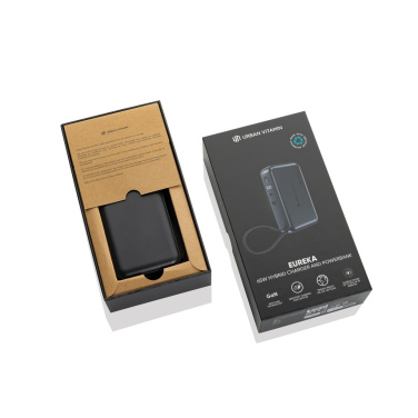 Logotrade mainoslahja tuotekuva: Urban Vitamin Eureka RCS 65 W hybridilaturi ja virtapankki