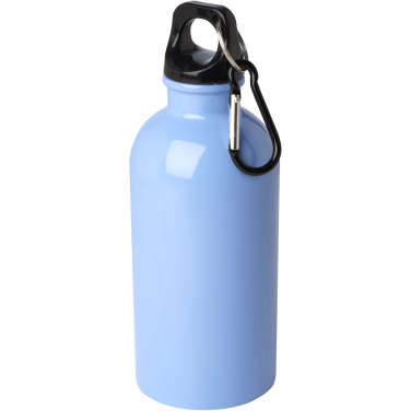 Logo trade mainostuotet tuotekuva: Oregon 400 ml:n RCS-sertifioitu, yksiseinämäinen, ruostumattomasta teräksestä valmistettu vesipullo jousihaalla