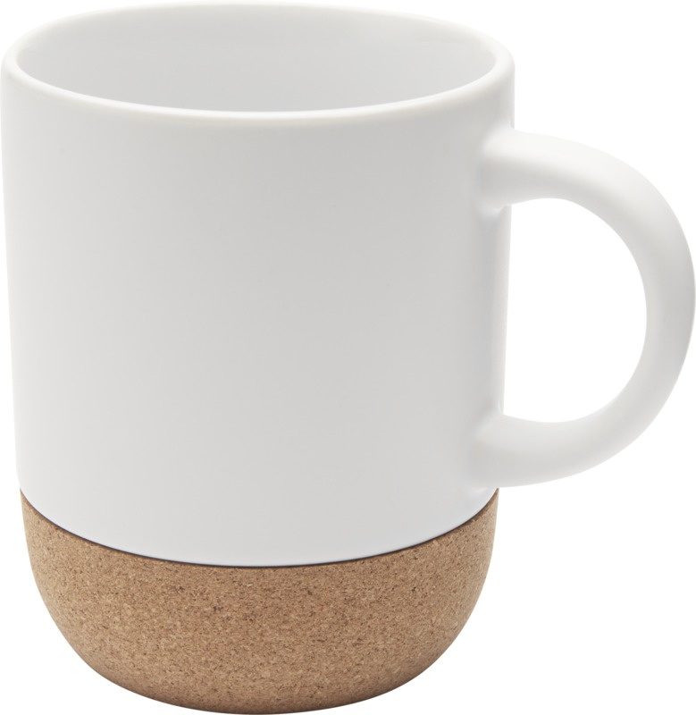 Logotrade mainostuotet kuva: Billie 300 ml:n keraaminen sublimaatiomuki korkkiyksityiskohdilla