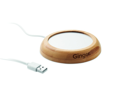 Logotrade mainostuotet kuva: Bambuinen mukilämmitin USB:llä