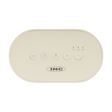 Logo trade mainoslahja ja liikelahja tuotekuva: LumaRise RCS -herätyskello, valkoinen kohina, kierrätysmuovi