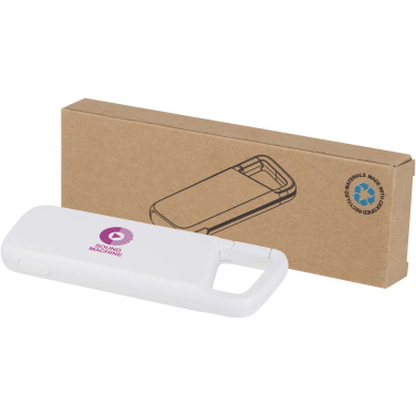 Logotrade mainoslahja ja liikelahja kuva: Alkes 5 000 mAh:n ja 12 W:n kierrätysmuovista valmistettu vedenkestävä varavirtalähde jousihaalla