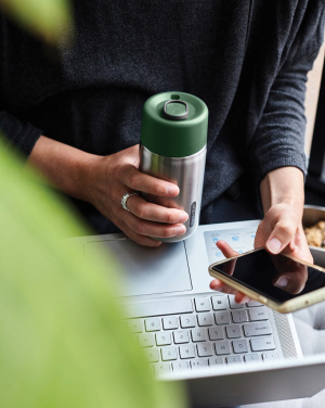 Logotrade liikelahja mainoslahja kuva: Musta+Blum-eristetty matkamuki ruostumatonta terästä