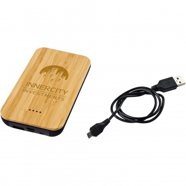Logotrade dovana nuotrauka: Ateities 6000 mAh bambuko / audinio belaidis maitinimo blokas