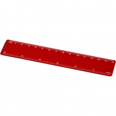 Logotrade verslo dovanos nuotrauka: Refari 15 cm perdirbto plastiko liniuotė