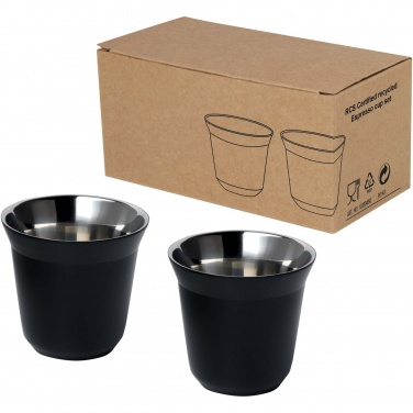 Logotrade reklaminės dovanos nuotrauka: Duo 80 ml RCS sertifikuotas nerūdijančio plieno espreso puodelių rinkinys 