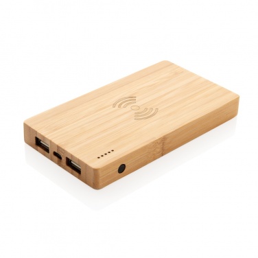 Logotrade verslo dovanos nuotrauka: Bambuko 4000 mAh belaidis 5W maitinimo blokas