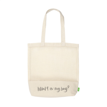 Logotrade reklaminės dovanos nuotrauka: Natura Organic Mesh Shopper (180 g/m²) pirkinių krepšys