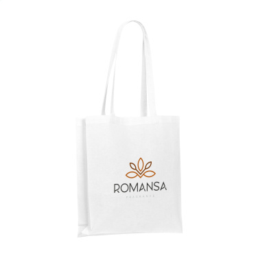 Logotrade dovana nuotrauka: Spalvotas kvadratinis maišelis GRS perdirbta medvilnė (150 g/m²)