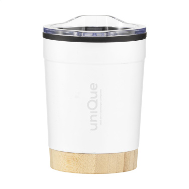 Logotrade reklaminės dovanos nuotrauka: Kobe Bamboo RCS Recycled Steel 350 ml kavos puodelis