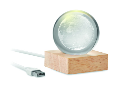 Logotrade dovana nuotrauka: LED rutulinis stiklinis rutulys