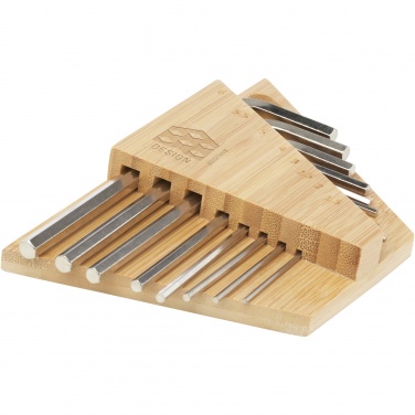 Logotrade dāvanas foto: Alena bambusa sešstūra atslēgu instrumentu komplekts