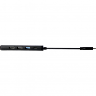 Logotrade Ideja dāvanas foto: Loop RCS pārstrādāta plastmasas multivides adapteris USB 2.0-3.0 ar HDMI portu
