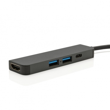 Logotrade dāvanas foto: Terra RCS pārstrādāta alumīnija centrmezgls ar HDMI ieeju