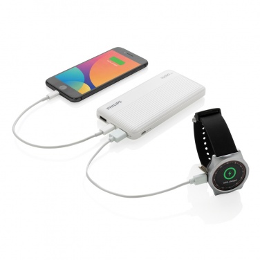 Logotrade korporatīvās dāvanas foto: Philips 10 000 mAh plānā jaudas banka