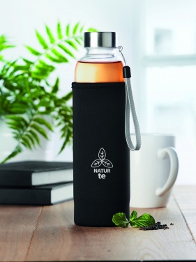 Logotrade ziemassvētku dāvanas foto: Stikla pudele ar vienu sienu 500 ml