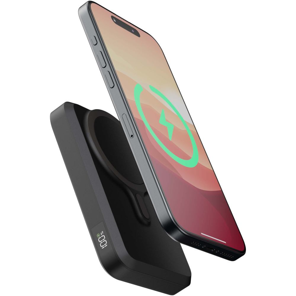 Лого трейд бизнес-подарки фото: Xtorm FS5W101 магнитное беспроводное портативное зарядное устройство емкостью 10 000 мАч