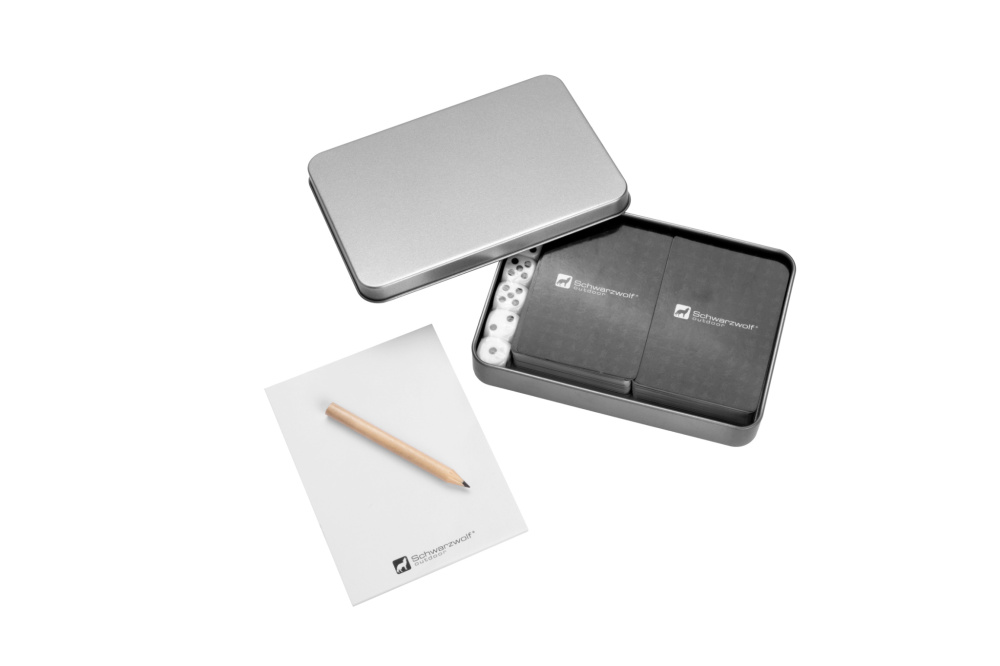 Лого трейд бизнес-подарки фото: Набор игральных карт и игральных костей MURRAY Schwarzwolf