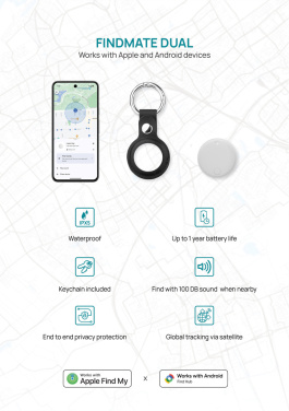 Лого трейд pекламные продукты фото: Findmate Dual RCS — поисковик предметов из переработанного пластика IPX 5