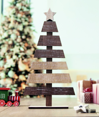 Логотрейд бизнес-подарки картинка: Wooden Christmas tree