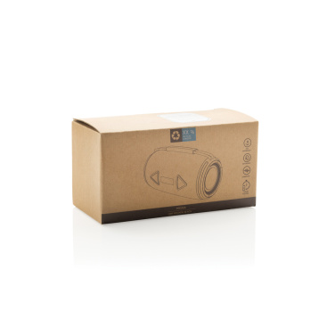 Логотрейд pекламные подарки картинка: Водонепроницаемый динамик Prisma RCS из переработанного пластика IPX 4 мощностью 16 Вт