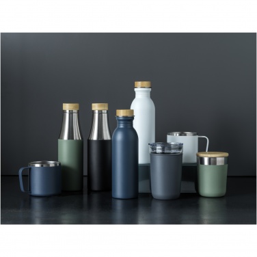 Logotrade profilprodukter bild: Bello 420 ml glastermos med en yttervägg av återvunnen plast