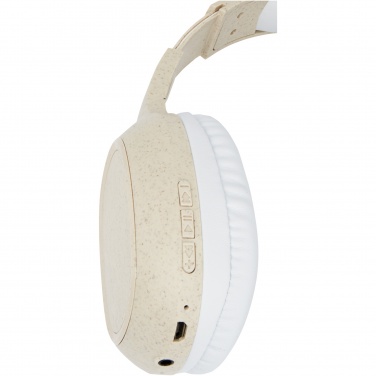 Logotrade presentreklam bild: Riff Bluetooth®-hörlurar av halm med mikrofon