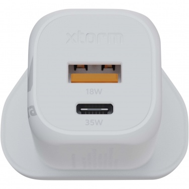 Logotrade profilreklam bild: Xtorm XEC035 GaN² Ultra 35 W väggladdare – kontakt för Storbritannien