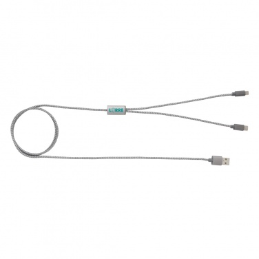 Logotrade profilreklam bild: 3-i-1 flätad kabel