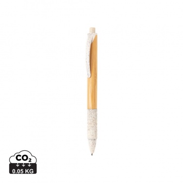 Logotrade kampanjprodukter bild: Bambu & vetestrå penna