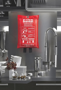 Logotrade profilprodukter bild: Brandfilt i fodral 100x95cm