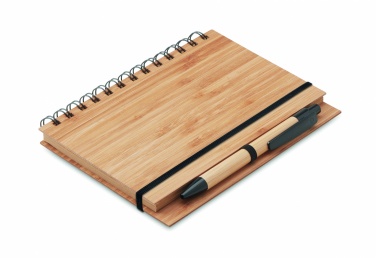 Logotrade kampanjprodukter bild: Anteckningsbok i Bambu m/ penna BAMBLOC