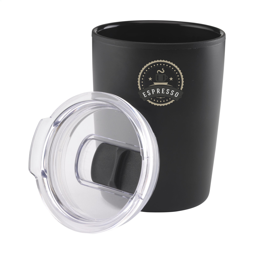 Logotrade reklamprodukter bild: Espresso-to-Go-mugg RCS Recycled Steel 170 ml