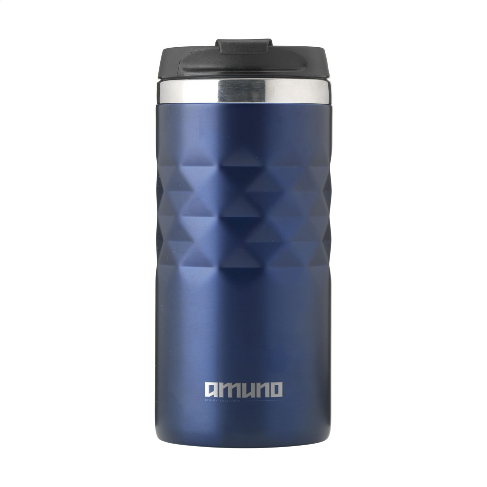Logotrade profilreklam bild: Geometrisk mugg RCS återvunnet stål 280 ml termokopp